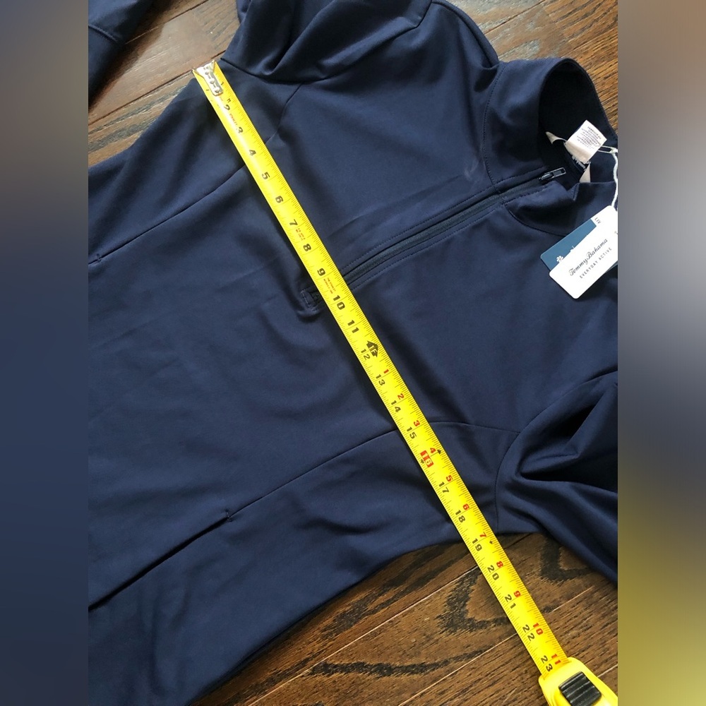 *NWT* Tommy Bahama Everyday Active Women’s L Navy Blue 1/4 Zip Active Jacket - Picture 8 of 11